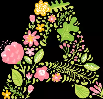 vectores plantilas ALFABETO,FLOR,